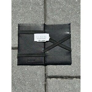 J Crew 100% Leather Flip Wallet